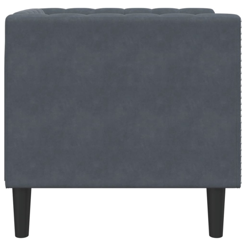 vidaXL Chesterfield Sofa Chair Dark Grey Velvet