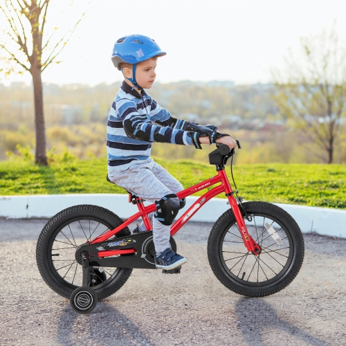 Costway 16-Inch Kid's Bike for 4-7 Years Old with Adjustable Saddle & Anti-slip Handlebar