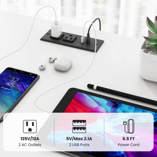 Costway 94.5" Long Office Desk 2-Person Reversible Computer Desk with LED Lights