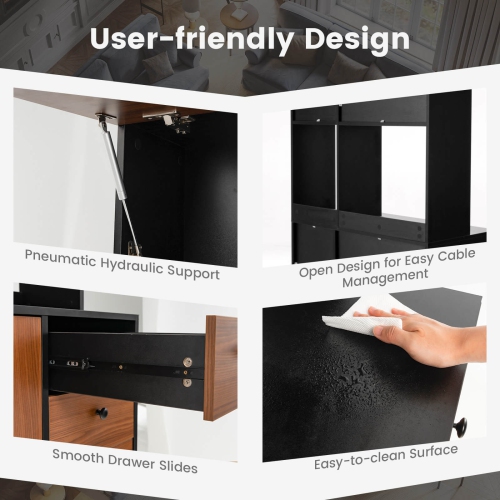 Armoire de rangement autonome pour buffet garde-manger de 71 po de Costway à 4 portes