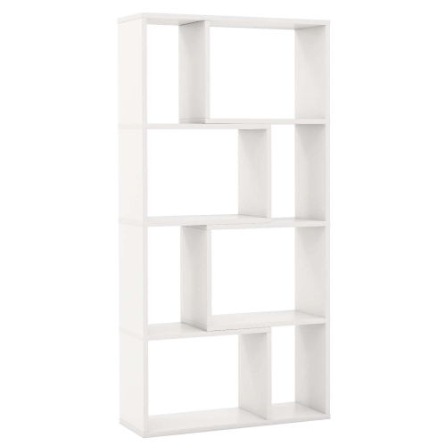 Costway 48" Geometric Bookshelf Open-back Bookcase with 8 Cubes 2 Anti-Toppling Devices