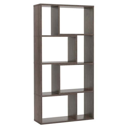 Costway 48" Geometric Bookshelf Open-back Bookcase with 8 Cubes 2 Anti-Toppling Devices