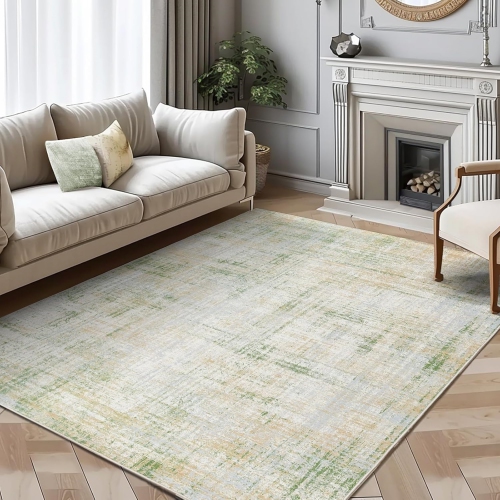 NIERBO  5 X 7 Area Rug - Abstract Sketch Living Room Rug Washable Rug Multi Overdyed Rug Colorful Bedroom Rug Non Slip Low Pile Contemporary Rug For