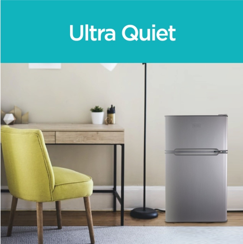 BLACK + DECKER BCRDK32V 2 Door Separate True Freezer Mini Fridge