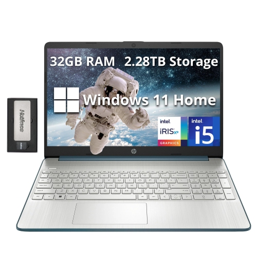 HP  15.6" Anti-Glare Fhd Business Laptop, Intel I5-1235U, 2.28Tb Storage(2Tb SSD+288GB Docking Station Set), 32GB Ram, Intel Iris Xe Graphics, HD