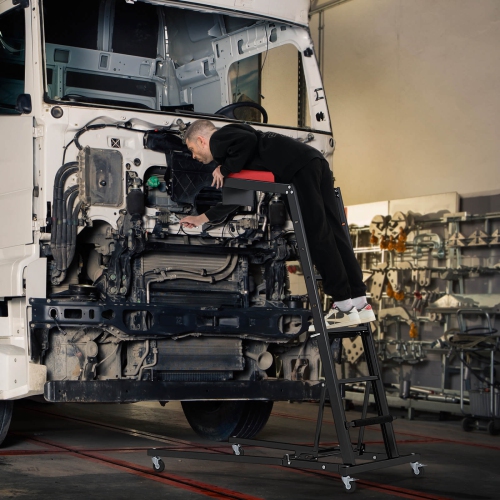 Tapis roulant pliable Topside Automotive Engine Creeper de Costway avec hauteur réglable de 45 à 66 po