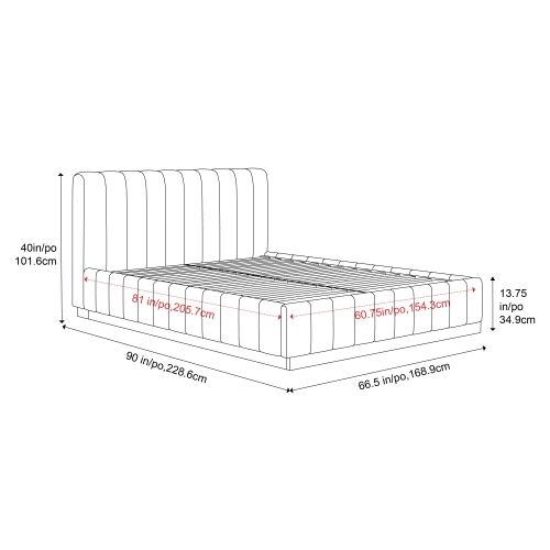 Valencia Reese Velvet Fabric Queen Bed Frame, Navy Blue