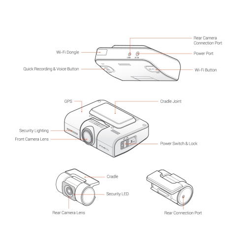 FineVu GX4K 4K UHD Dual-Channel Dashcam
