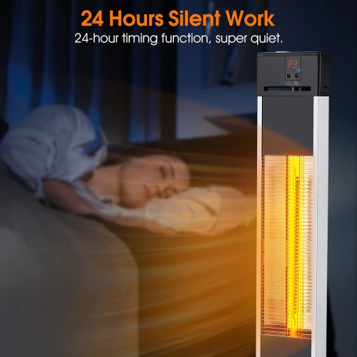 Nordic Hygge Tower 1500W Infrared Space Heater with 3 Modes and Super Quiet