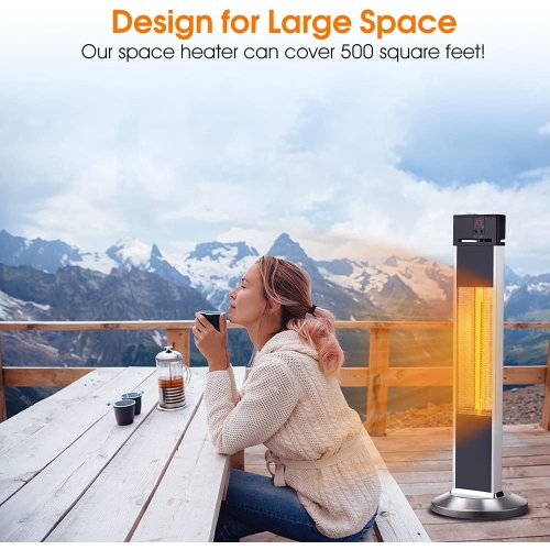 Nordic Hygge Tower 1500W Infrared Space Heater with 3 Modes and Super Quiet