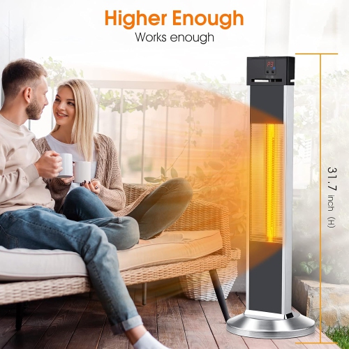 Nordic Hygge Tower 1500W Infrared Space Heater with 3 Modes and Super Quiet