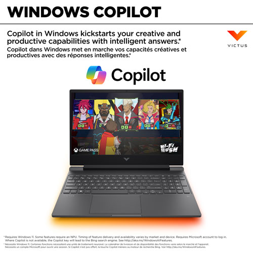 HP Victus 15.6" Gaming Laptop - Mica Silver