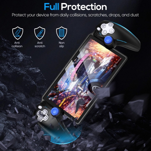 Étui protecteur pour PlayStation Portal, étui souple en silicone avec protection complète et capuchons antidérapants antidérapants pour PS5 Portal