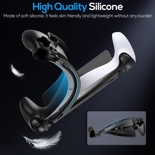 Étui protecteur pour PlayStation Portal, étui souple en silicone avec protection complète et capuchons antidérapants antidérapants pour PS5 Portal
