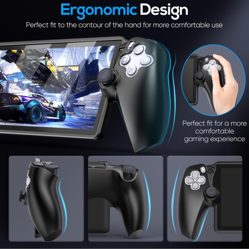 Étui protecteur pour PlayStation Portal, étui souple en silicone avec protection complète et capuchons antidérapants antidérapants pour PS5 Portal