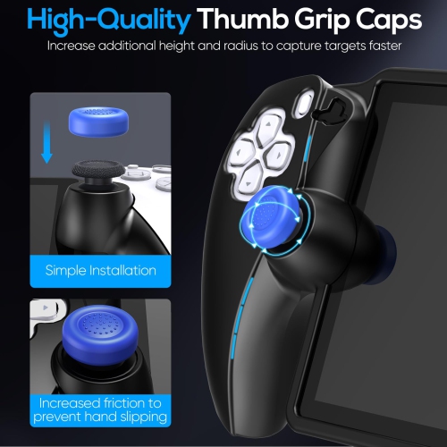 Étui protecteur pour PlayStation Portal, étui souple en silicone avec protection complète et capuchons antidérapants antidérapants pour PS5 Portal