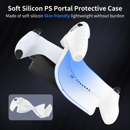 Étui protecteur pour PlayStation Portal, protecteur souple en silicone pour PS Portal Accessoires avec absorption des chocs, antidérapant et