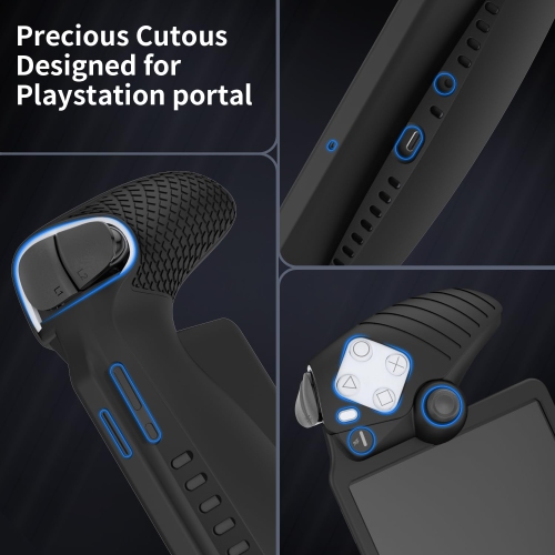 Étui protecteur pour PlayStation Portal, protecteur souple en silicone pour PS Portal Accessoires avec absorption des chocs, antidérapant et