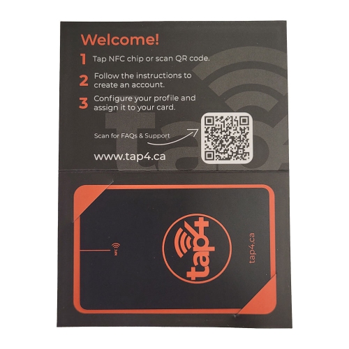 Tap4 Solutions PVC NFC / QR Business Card