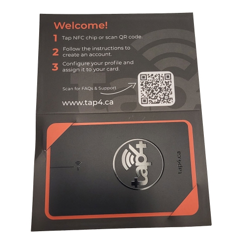 Tap4 Solutions Metalic NFC / QR Business Card Black 1 Piece