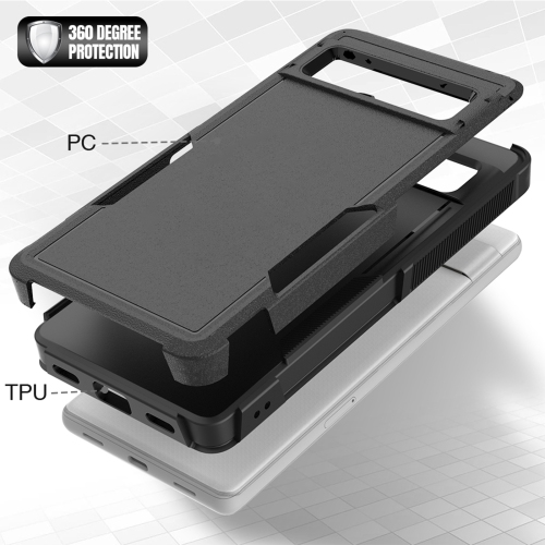 Google Pixel Case 7a 6.1-inch with Tempered Glass Screen Protector Full Body Military Grade Drop Protection Shockproof