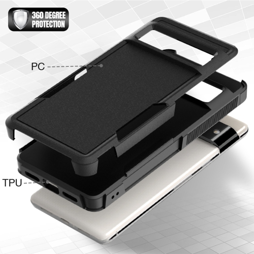 Étui 6,7&nbsp;po pour Pixel 7 Pro de Google avec protecteur d'écran en verre trempé antichoc intégral de qualité militaire contre les chutes