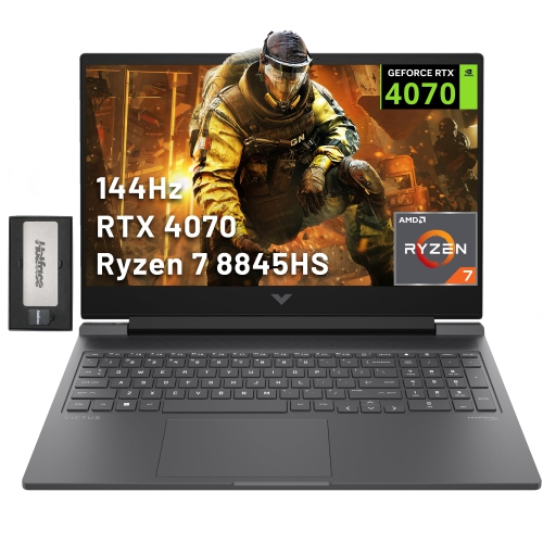 HP Victus 16.1" FHD 144Hz Gaming Laptop, AMD Ryzen 7-8845HS, 2TB SSD, 64GB DDR5, NVIDIA GeForce RTX 4070, Backlit KB, FHD Camera, Wi-Fi 6, Win 11 Pro