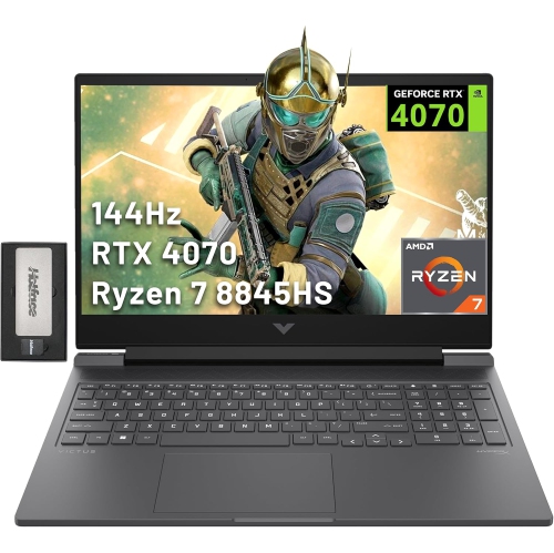 HP  Victus 16.1" Fhd 144Hz Gaming Laptop, Amd Ryzen 7 8845Hs, 512GB SSD, 16GB Ddr5, Nvidia Geforce Rtx 4070, Backlit Kb, 1080P HD Webcam, Win 11