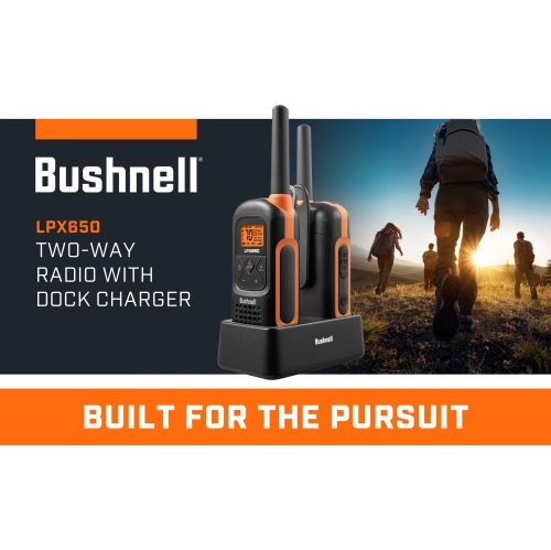 OPENBOX Bushnell Adventure 68KM Two Way Radios - FRS 2 Watt Long Range Rechargeable Walkie Talkie 2 Pack | LPX650