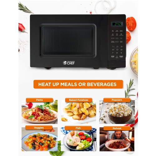 COMMERCIAL CHEF 0.7 Cu.Ft Countertop Microwave Oven