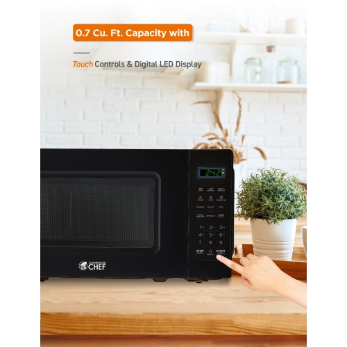 COMMERCIAL CHEF 0.7 Cu.Ft Countertop Microwave Oven