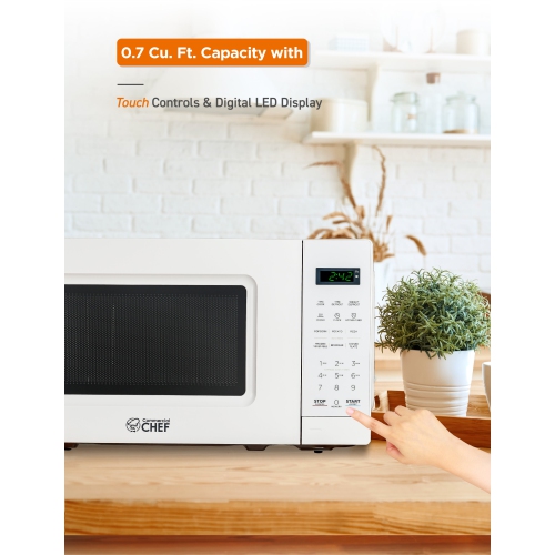 COMMERCIAL CHEF 0.7 Cu.Ft Countertop Microwave Oven