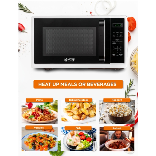 COMMERCIAL CHEF 0.9 Cu.Ft Countertop Microwave Oven