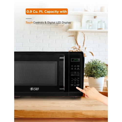 COMMERCIAL CHEF 0.9 Cu.Ft Countertop Microwave Oven