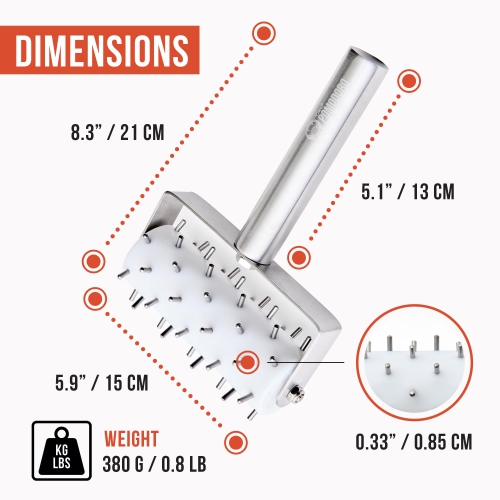 Rouleau-pâte à pizza en acier inoxydable Pomodoro de chef