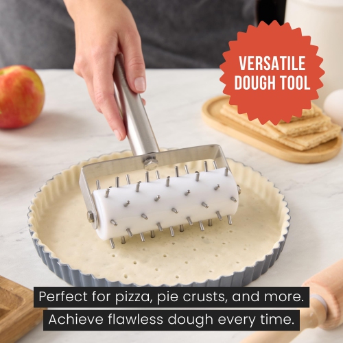 Rouleau-pâte à pizza en acier inoxydable Pomodoro de chef