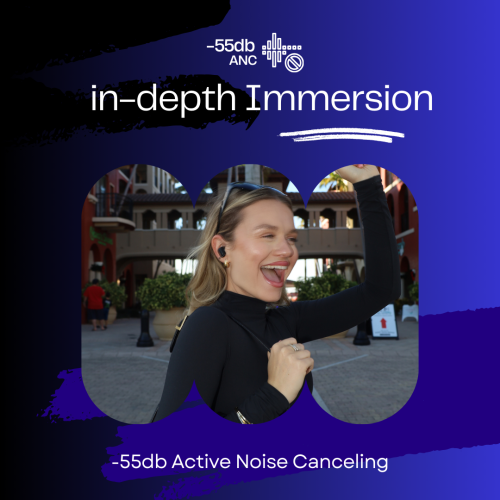 Écouteurs boutons sans fil à suppression du bruit Vernte, connectivité multipoint, assistant vocal, temps de lecture 140 h, étanche IPX6 Basses