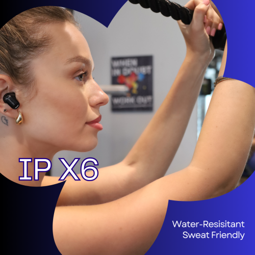 Écouteurs boutons sans fil à suppression du bruit Vernte, connectivité multipoint, assistant vocal, temps de lecture 140 h, étanche IPX6 Basses