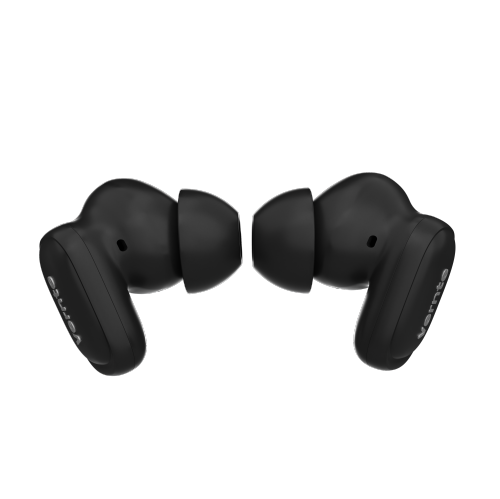 Écouteurs boutons sans fil à suppression du bruit Vernte, connectivité multipoint, assistant vocal, temps de lecture 140 h, étanche IPX6 Basses