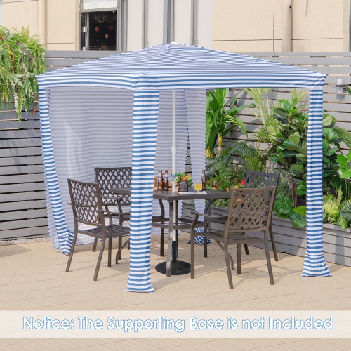 Costway 6.6' x 6.6' Foldable Beach Cabana Easy-Setup Beach Canopy W/ Carry Bag