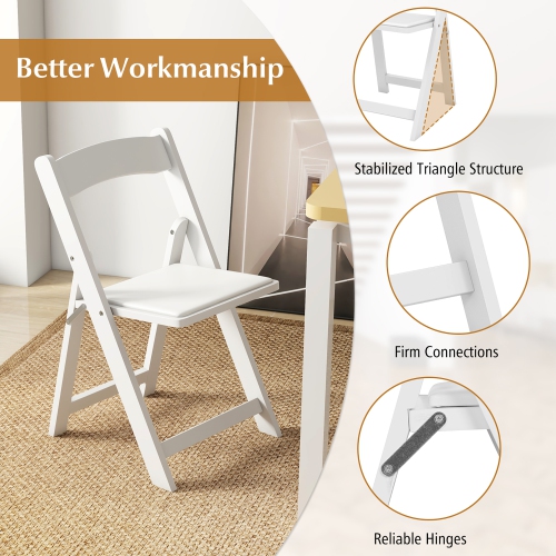 Gymax Set of 12 Dining Chairs w/ Rubber Wood Legs & Padded Seat for Home Office Events White