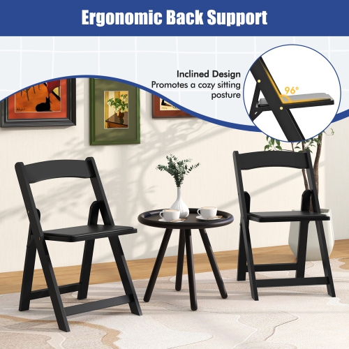 Gymax Set of 12 Dining Chairs w/ Rubber Wood Legs & Padded Seat for Home Office Events Black