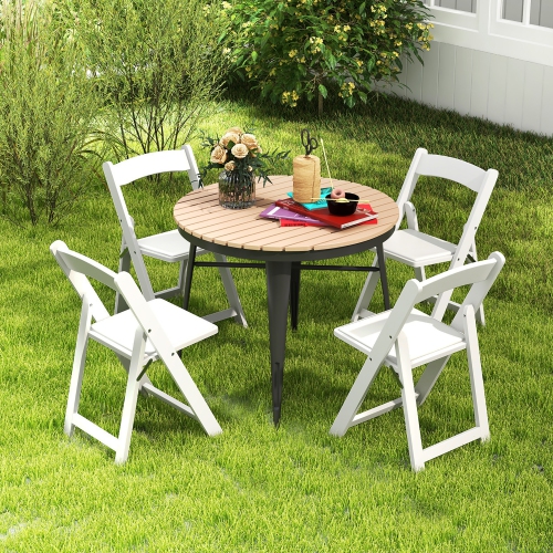 Gymax Set of 20 Dining Chairs w/ Rubber Wood Legs & Padded Seat for Home Office Events White