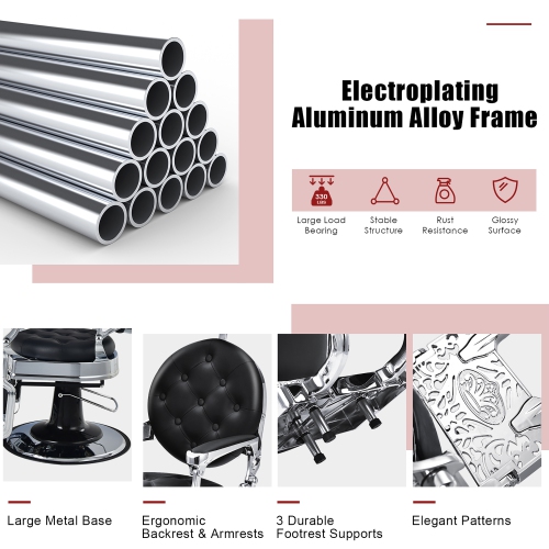 Costway Chair Salon Chair Hydraulic Recline Beauty Spa Styling Equipment