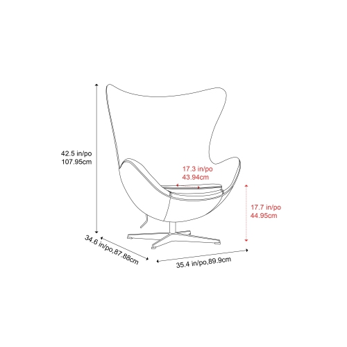 Valencia Finola Top Grain Leather Accent Chair, Cream Color