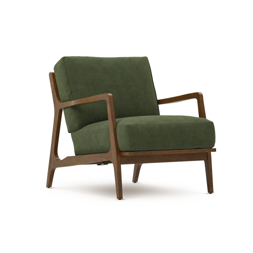 Valencia Ella Fabric Accent Chair, Olive Green Color