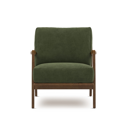 Valencia Ella Fabric Accent Chair, Olive Green Color