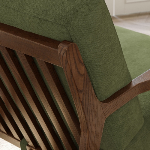 Valencia Ella Fabric Accent Chair, Olive Green Color