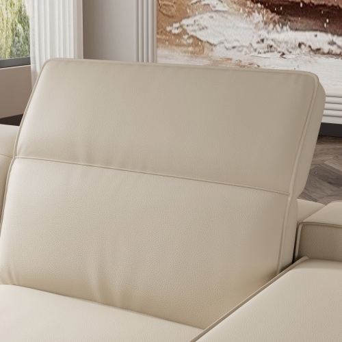 Valencia Valentina Leather Three Seats Recliner Sofa, Beige