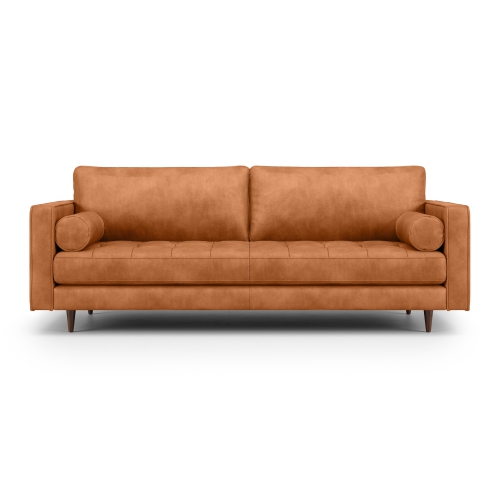 Image 1 of 10.. Isabella Leather Grande Sofa, Cognac